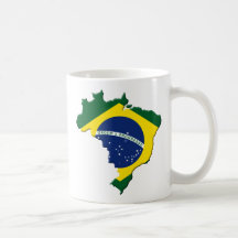 Brazil map mug