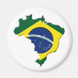 Brazil map refrigerator magnets