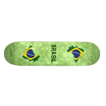 Brazil map skate deck