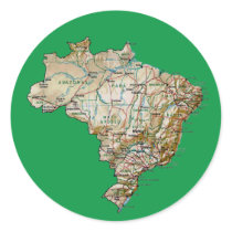 Brazil Map Sticker