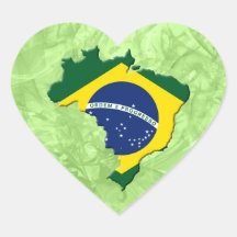 Brazil map sticker
