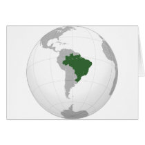 Brazil (orthographic projection) card