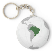 Brazil (orthographic projection) key chains