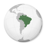 Brazil (orthographic projection) magnet