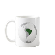 Brazil (orthographic projection) mugs