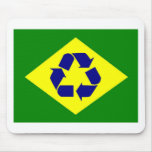 Brazil recycle flag mouse mat