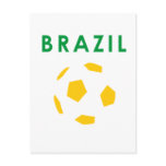 brazil retro soccer t- shirt postcard