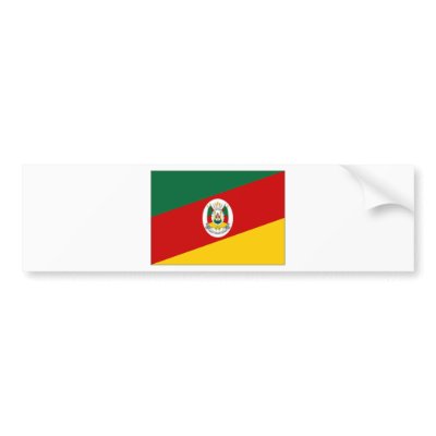 Brazil Rio Grande do Sul Flag Bumper Sticker by All_Flags