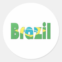 Brazil Round Sticker