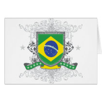 Brazil Shield Greeting Cards
