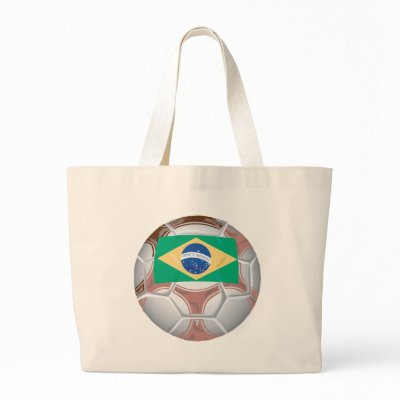 Brazil Soccer Tote Bags by worldtees