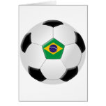 Brazil Soccer Ball Greeting Card