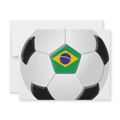 Brazil Soccer Ball Custom Invitations by JAM_Design