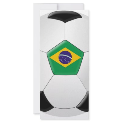 Brazil Soccer Ball Rack Card by JAM_Design