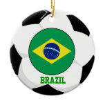Brazil Soccer Fan Ornament 5 Times World Cup Champ