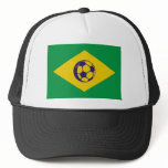 brazil soccer icon mesh hats