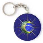 Brazil Soccer Starburst Brasil futebol presentes Keychains