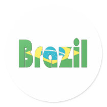 Brazil Round Sticker