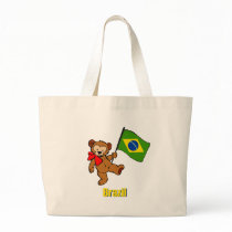 Brazil Teddy Bear Canvas Bags