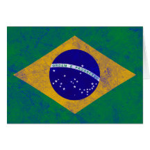 Brazil Vintage Flag Cards