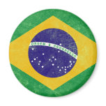 Brazil Vintage Flag Magnets