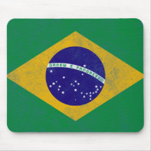 Brazil Vintage Flag Mouse Pad