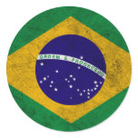 Brazil Vintage Flag Stickers