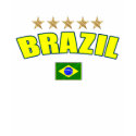Brazil yellow Logo 5 stars WOmens hooded top t-shirts