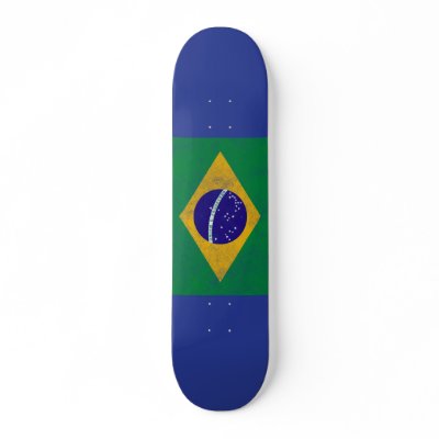 Brazile Vintage Flag Skateboard by jamierushad