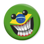 Brazilia Smiley Fridge Magnet