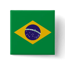 Brazilian flag pinback button