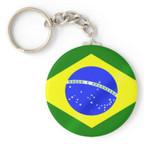 Brazilian flag keyring for Brazilians worldwide Key Chain