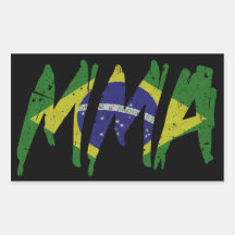 Brazilian Flag MMA Sticker