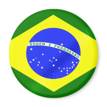 Brazilian flag of Brazil gifts and tees Magnets