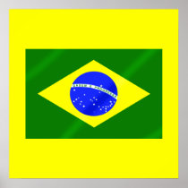 Brazilian flag of Brazil gifts and tees Poster