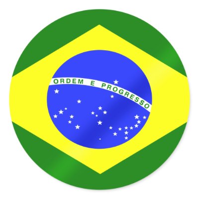 Brazilian flag of Brazil gifts and tees Round Stickers by SoccerJersey