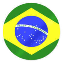 Brazilian flag of Brazil gifts and tees Round Stickers