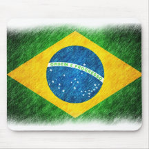 Brazilian_Flag_Pencil_Painting Mouse Pad