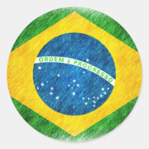 Brazilian_Flag_Pencil_Painting Stickers