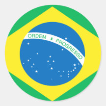 Brazilian Flag T-shirts and Gifts Round Sticker