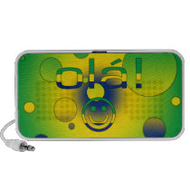 Brazilian Gifts : Hello / Ola + Smiley Face Iphone Speakers