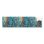 Brazilian interior waterfall, mixed media, collage bumper sticker