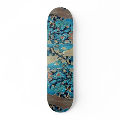 Brazilian interior waterfall, mixed media, collage skate board by inspirelove
