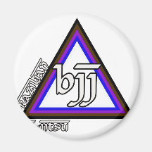 Brazilian Jiu Jitsu BJJ Triangle of Progress Refrigerator Magnets
