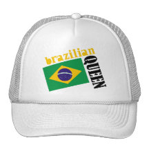 Brazilian Queen & Flag Trucker Hats