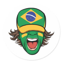 Brazilian Sports Fan Stickers