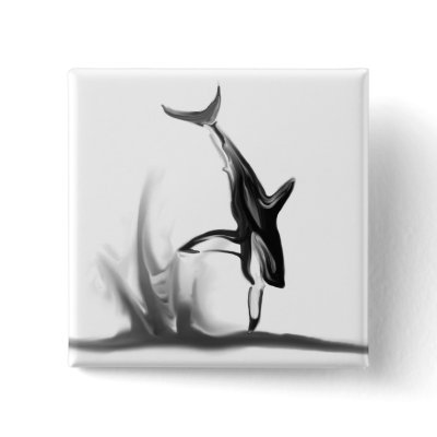 Breaching Great White Shark Hunting a Seal Pin by Buttonpusher