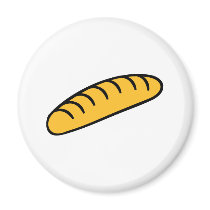 Bread baguette refrigerator magnet