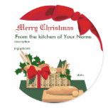 Bread Basket Christmas Gift Label