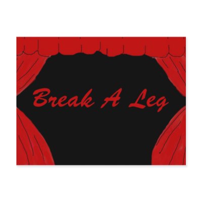 Break A Leg Postcard by TheStampStore